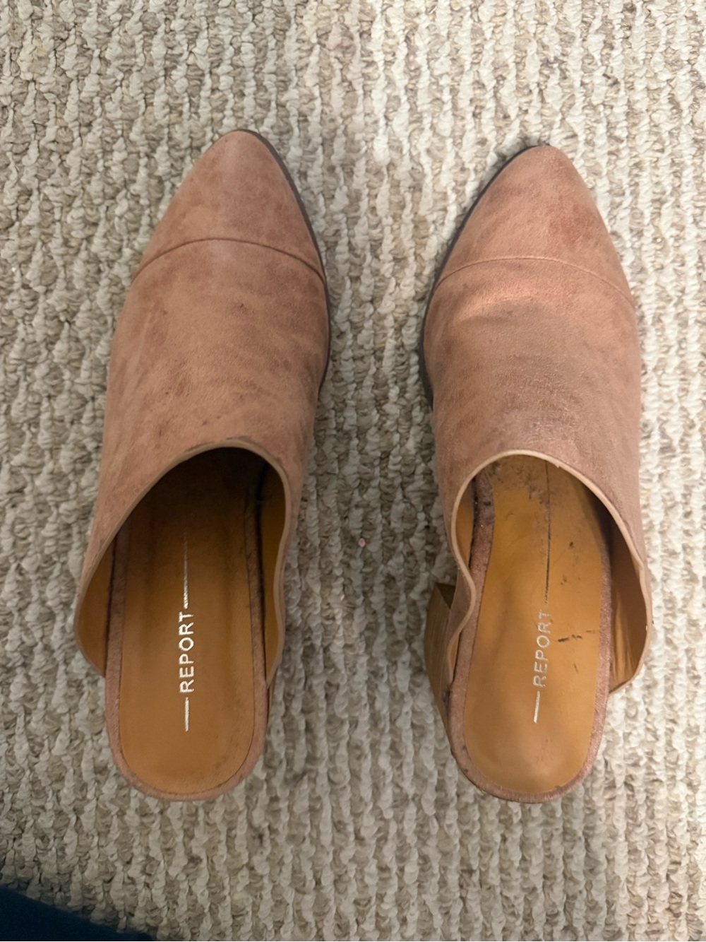 REPORT Women's Suede Slip-On Mules